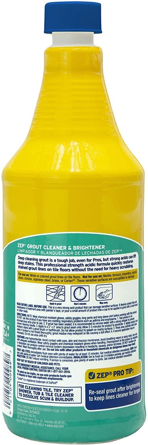 Zep Grout Cleaner And Brightener 32 Ounce ZU104632 (Case Of 12) - Dover Mart
