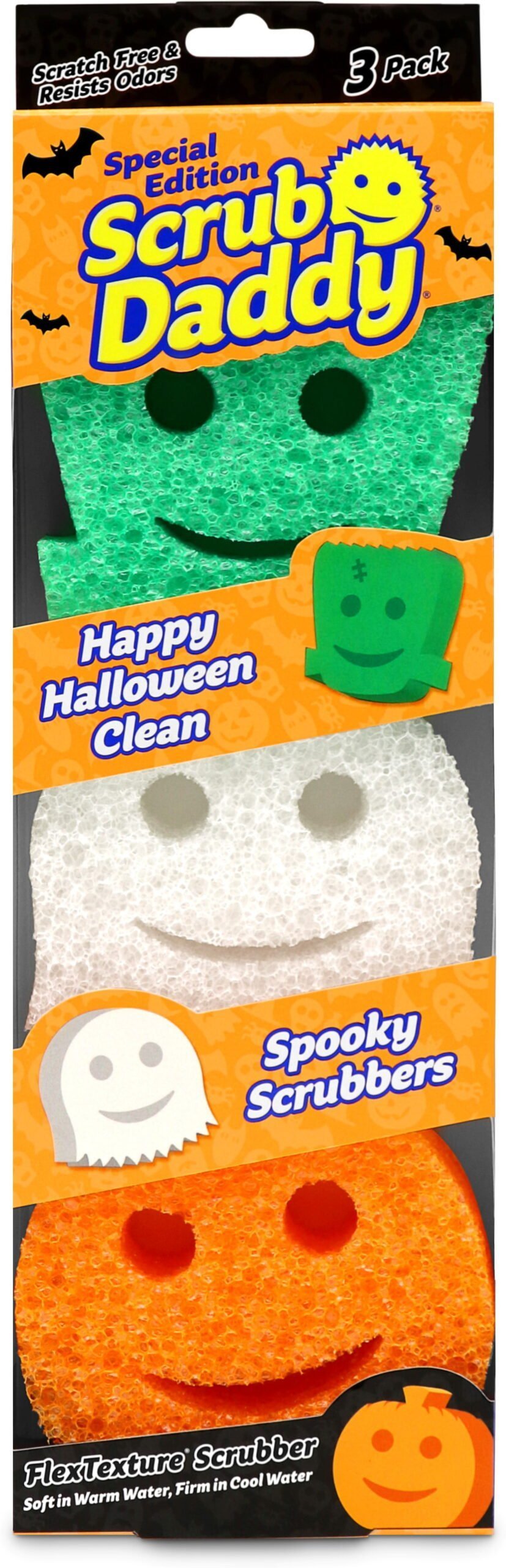 Scrub Daddy Sponge Halloween Edition Sponges, 3 Count - Dover Mart