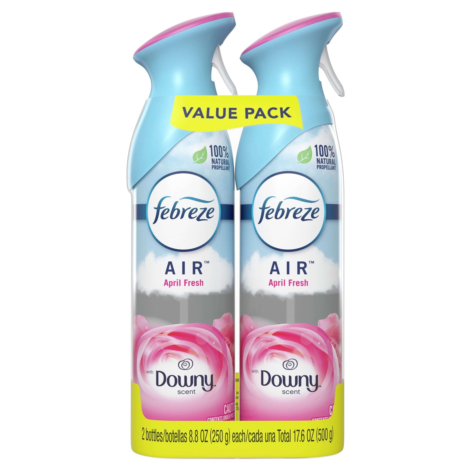 Febreze Car Vent Clip Downy April Fresh Scent Air Freshener, 2 ct