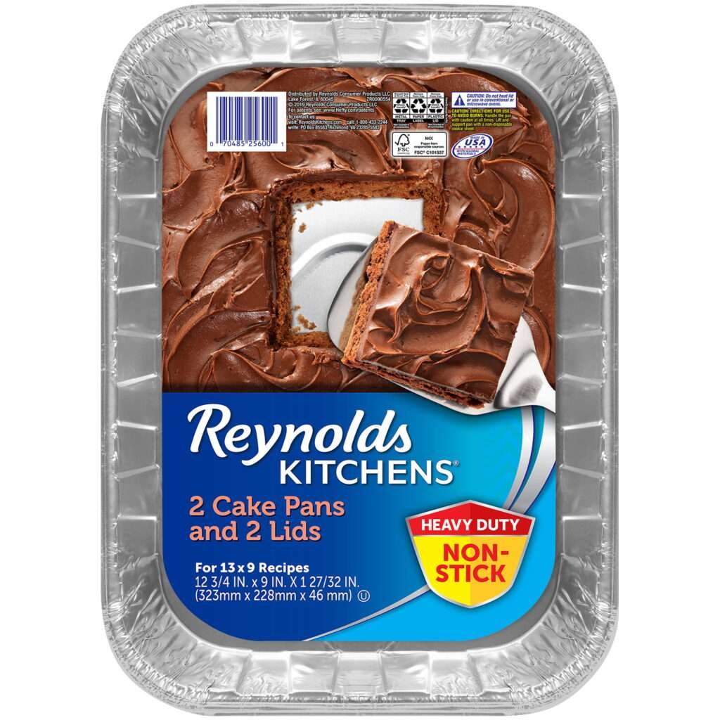 Reynolds Kitchens Aluminum 8 x 8 Cake Pans with Lids - 12 ct