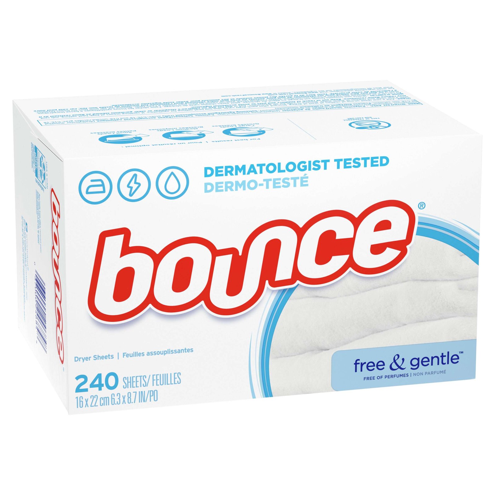 Bounce Fabric Softener Sheets - Free & Gentle - 240ct : Target