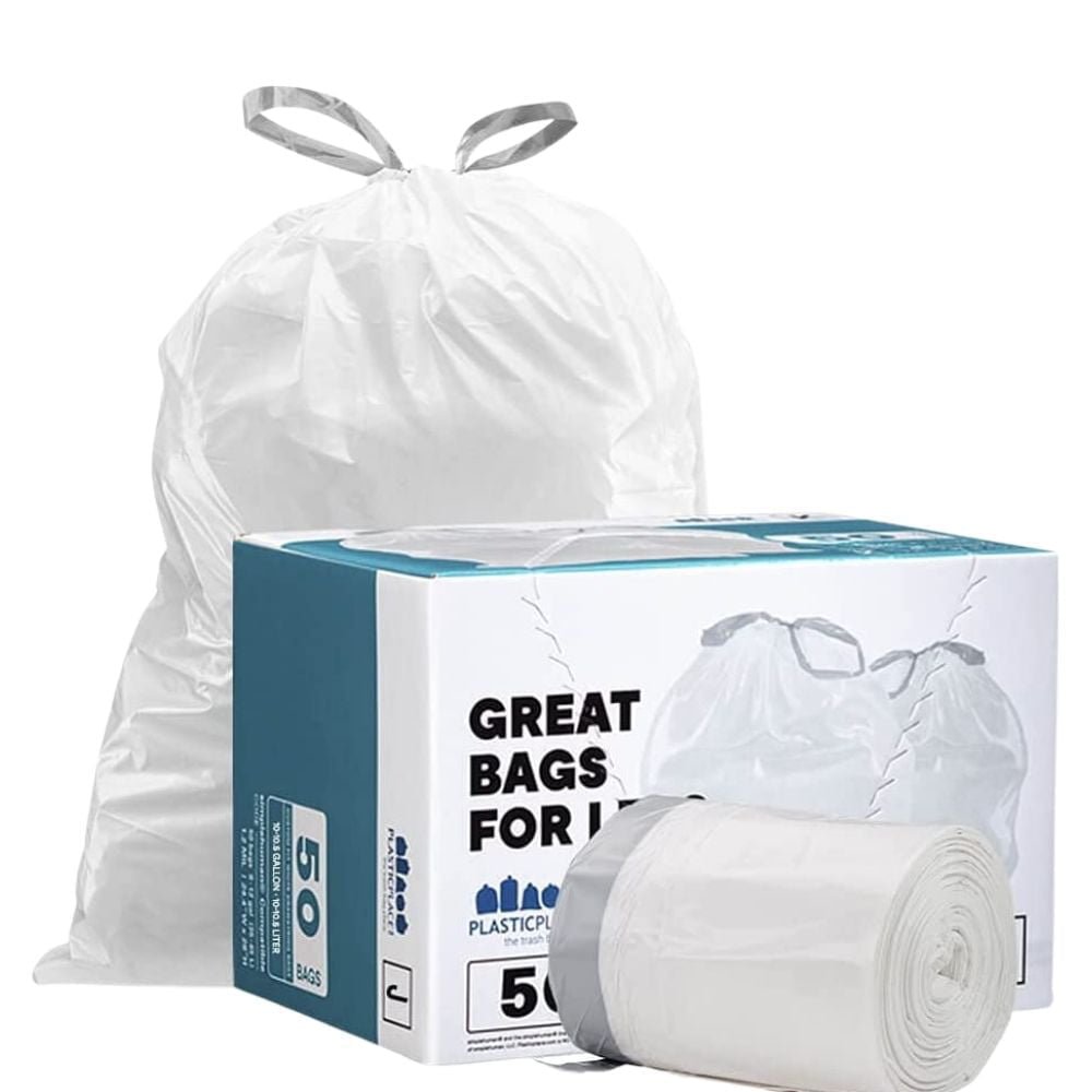 Plasticplace 35 Gallon Trash Bags, Black (100 Count)