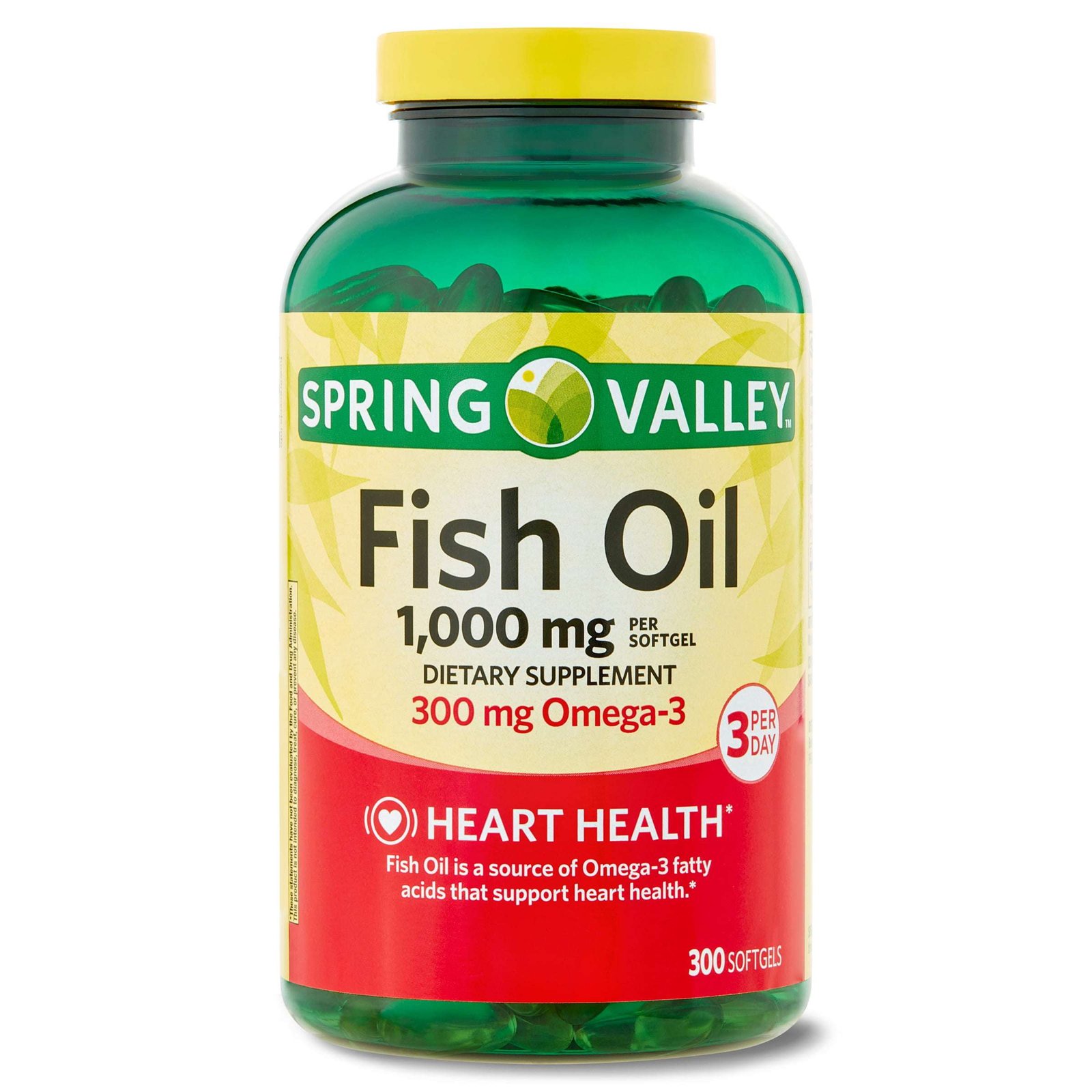 Spring Valley Proactive Support Omega-3 Mini from Fish Oil Dietary  Supplement, 1000 mg, 120 Count 