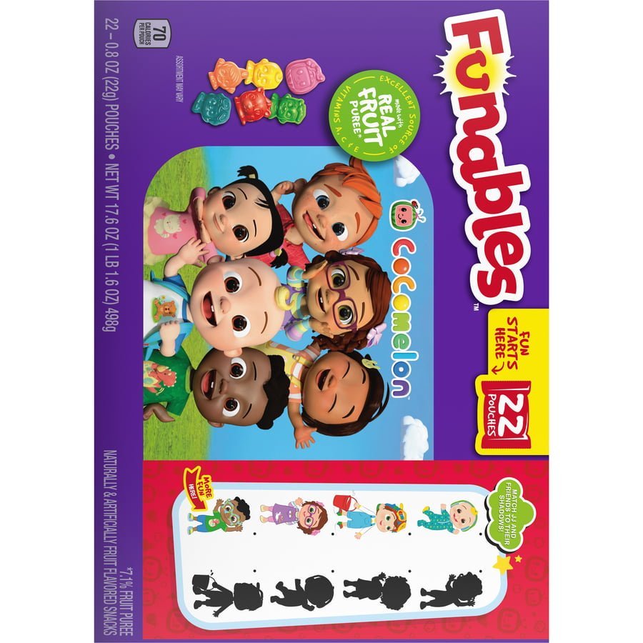 Funables Tic Tac Toe Fruit Flavored Snacks, 14.4 oz, 18 Count 