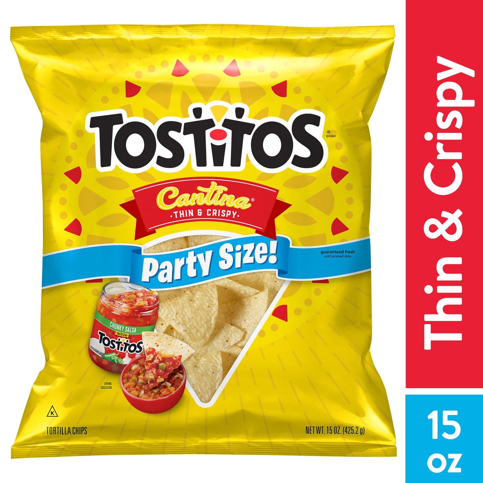 Doritos Cool Ranch Flavored Tortilla Chips, Party Size, 15 oz Bag