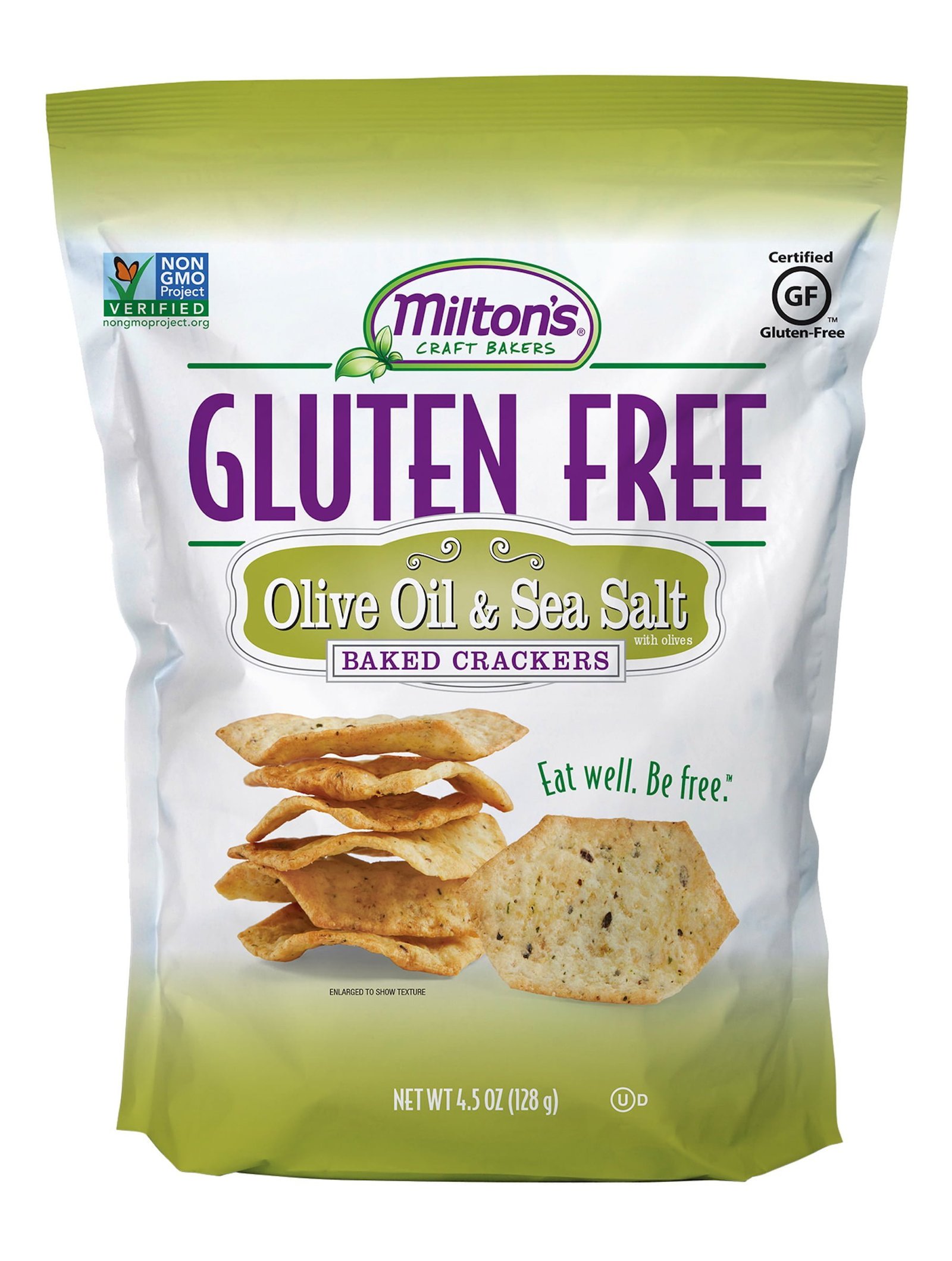 Milton's Baked Crackers, Gluten Free, Olive Oil & Sea Salt - 4.5 oz