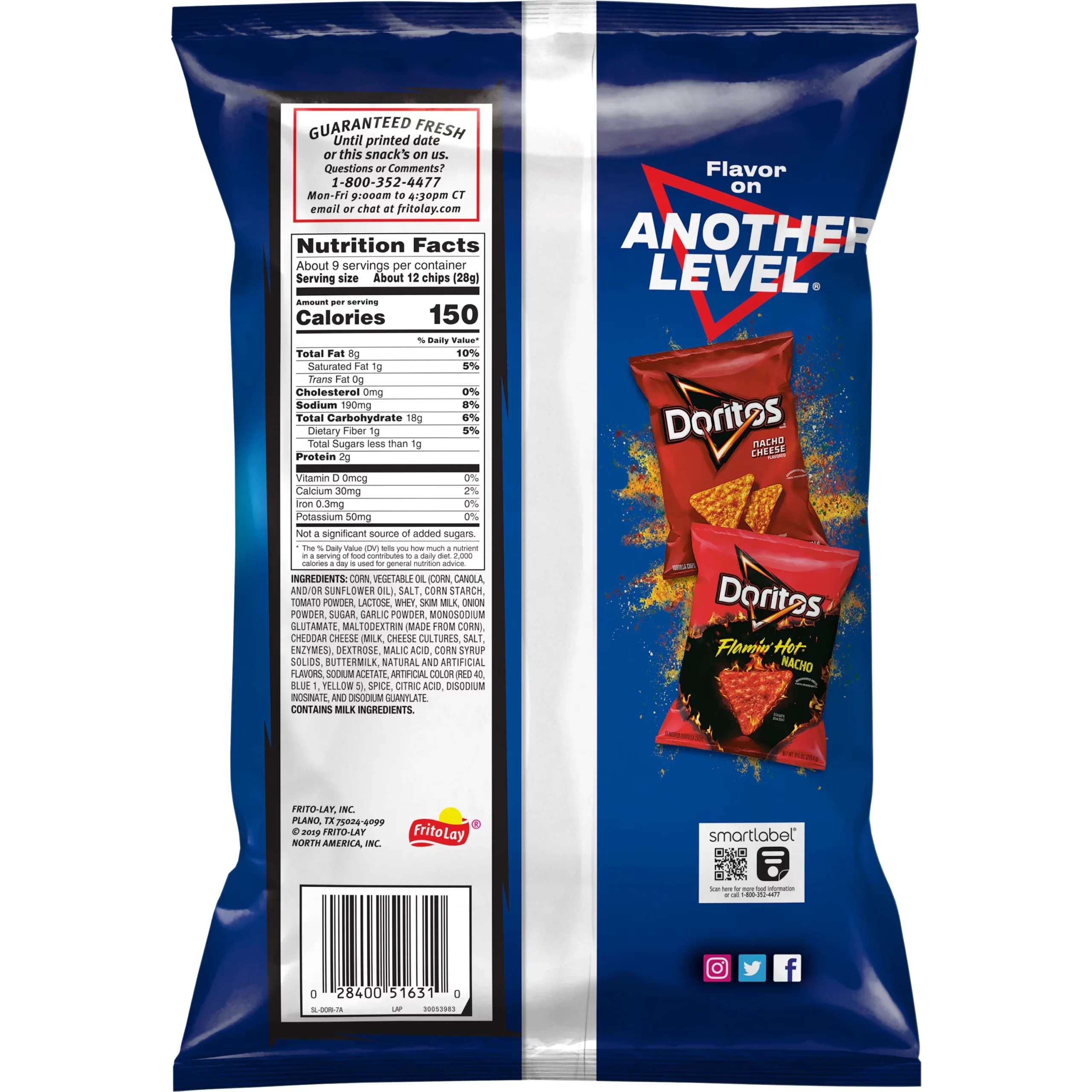 Doritos Cool Ranch Flavored Tortilla Chips, 9.25 Oz Bag - Dover Mart