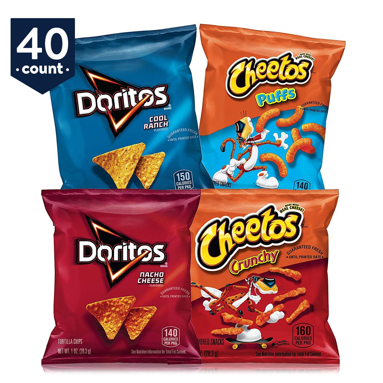 Frito-Lay Doritos & Cheetos Mix Snacks Variety Pack, 40 Count - Dover Mart