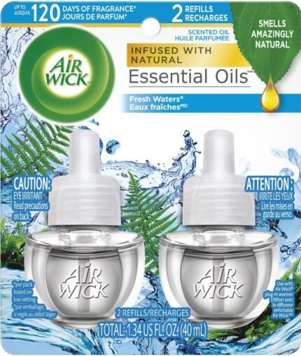 Air Wick Plug in Scented Oil Refill, 2 ct, Vanilla and Pink Papaya, Air  Freshener, Essential Oils
