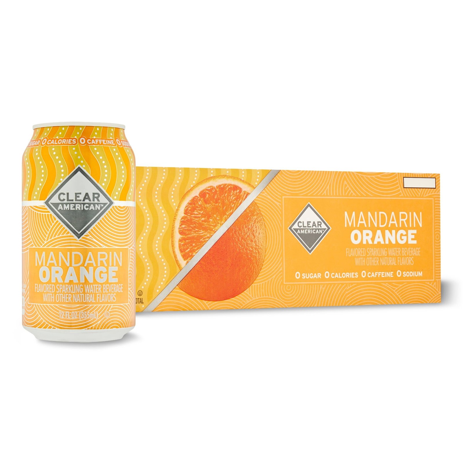 Clear American Mandarin Orange Sparkling Water, 12 Fl Oz, 12 Count - Dover  Mart