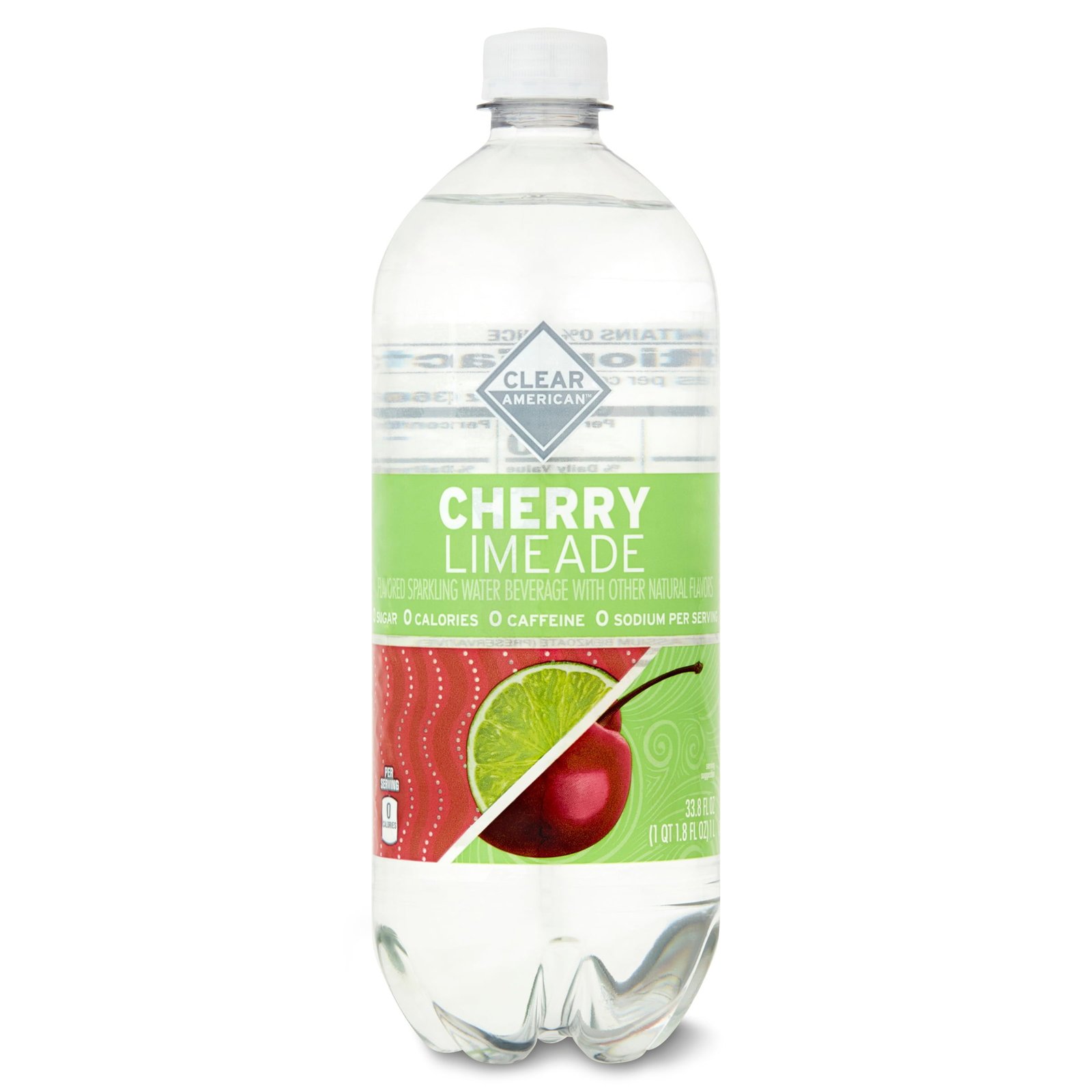 Clear American Cherry Limeade Sparkling Water, 33.8 fl oz | Dover Mart
